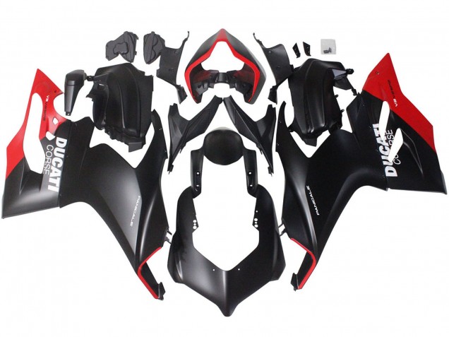 Ducati Panigale V2 Motorrad Verkleidung 2020-2024 - Rot Matt Schwarz Corse