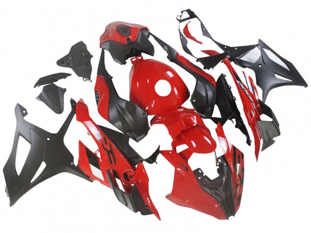 BMW S1000RR Motorrad Verkleidung 2023-2024 - Rot Matt Schwarz