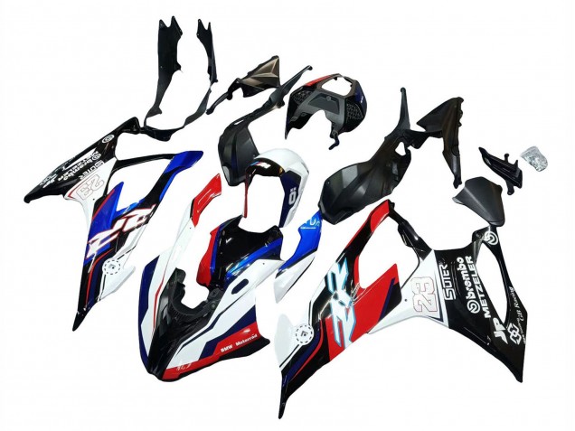 BMW S1000RR Motorrad Verkleidung 2019-2022 - Blau Rot Weiss 23