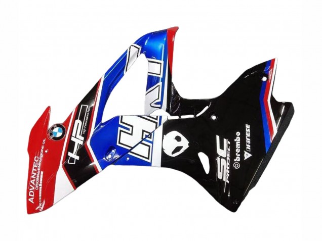 BMW S1000RR Motorrad Verkleidungen Kit 2017-2018 - Weiss Blau Rot Glanzendes Schwarz