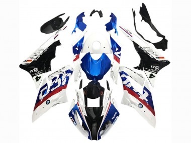 BMW S1000RR Motorrad Verkleidung 2017-2018 - Weiss Blau Rot Glanzendes Schwarz Tyco