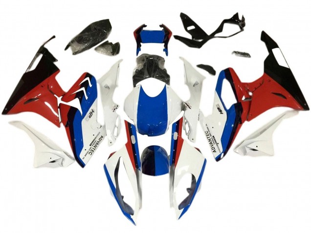 BMW S1000RR Motorrad Verkleidung 2017-2018 - Weiss Blau Rot Schwarz