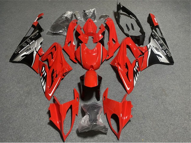 BMW S1000RR Motorrad Verkleidung 2017-2018 - Rot Grau Schwarz Hai