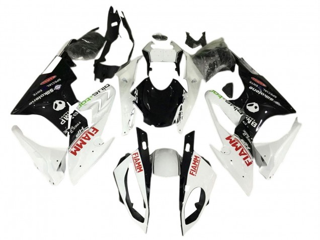 BMW S1000RR Motorrad Verkleidung 2017-2018 - Weiss Schwarz Fiamm