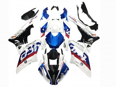 BMW S1000RR Motorrad Verkleidung 2015-2016 - Weiss Rot Blau Schwarz Tyco
