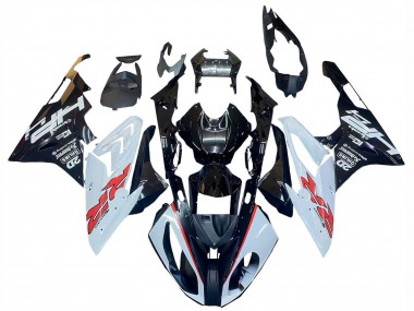 BMW S1000RR Motorrad Verkleidung 2015-2016 - Weiss Glanzendes Schwarz