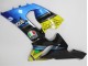 Kawasaki ZX6R Motorrad Verkleidung 2005-2006 - Blau Gelb Schwarz Hai