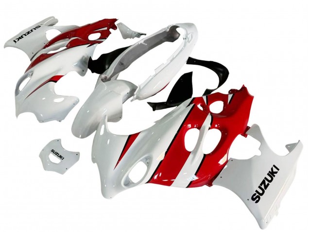Suzuki GSX600F/GSX750F Motorrad Verkleidung 2004-2006 - Weiss Rot