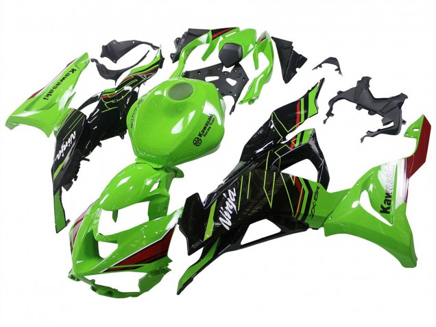 Kawasaki ZX6R Motorrad Verkleidung 2023-2025 - Grun Schwarz