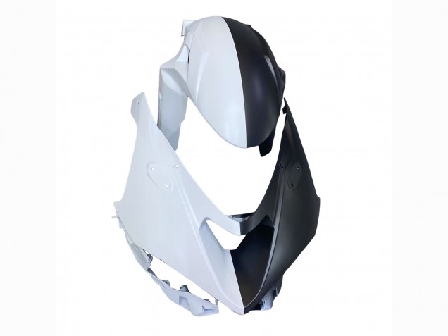 Kawasaki ZX6R Motorrad Verkleidung 2023-2025 - Schwarz Weiss mit Blume