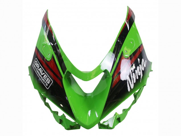 Kawasaki ZX6R Motorrad Verkleidung 2023-2025 - Grun Schwarz Rot Gelb Dunlop
