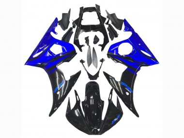 Yamaha YZF R6S Motorrad Verkleidung 2006-2009 - Blau Glanzendes Schwarz