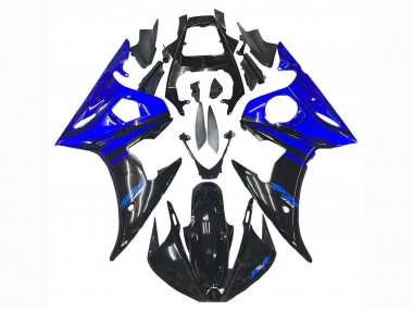 Yamaha YZF R6S Motorrad Verkleidung 2006-2009 - Blau Glanzendes Schwarz