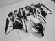 Kawasaki ZX6R Motorrad Verkleidung 2009-2012 - Glanzendes Schwarz Weiss