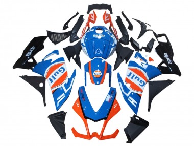 Aprilia RS4 50 125 Motorrad Verkleidung 2012-2018 - Weiss Blau Orange Glanzendes Schwarz Gulf