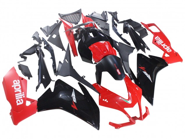 Aprilia RS4 50 125 Motorrad Verkleidung 2012-2018 - Rot Glanzendes Schwarz