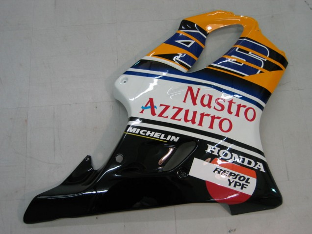 Honda CBR600 F4i Motorrad Verkleidung 2004-2007 - Gelb Blau Weiss Schwarz Nastro Azzurro
