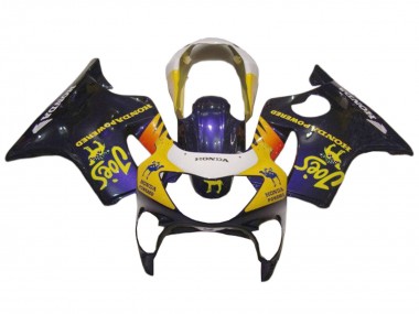 Honda CBR600 F4 Motorrad Verkleidung 1999-2000 - Weiss Gelb Glanzendes Schwarz Joes