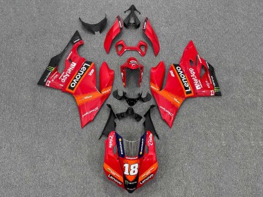 Ducati Panigale 899/1199 Motorrad Verkleidung 2011-2014 - Rot Orange Schwarz Monster Lenovo 18