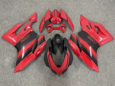 Ducati 999 Motorrad Verkleidung 2003-2004 - Rot Glanzendes Schwarz Corse