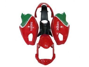 Ducati Monster 696 796 1100 1100S Motorrad Verkleidung 2008-2012 - Rot Weiss Grun
