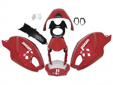 Ducati Monster 696 796 1100 1100S Motorrad Verkleidung 2008-2012 - Rot Weiss