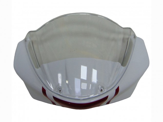 Ducati Monster 696 796 1100 1100S Motorrad Verkleidung 2008-2012 - Weiss Rot Glanzendes Schwarz