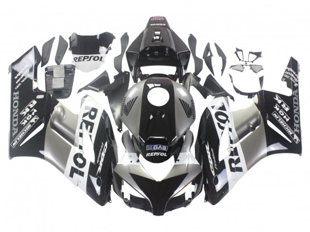 Honda CBR1000RR Motorrad Verkleidung Kit 2004-2005 - Silber Weiss Glanzendes Schwarz Repsol