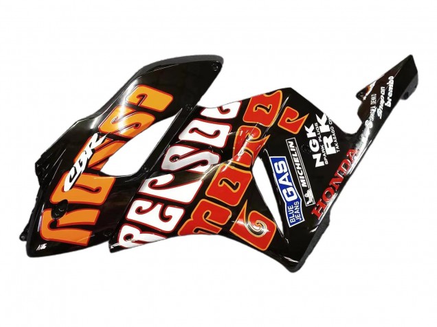 Honda CBR1000RR Motorrad Verkleidung 2004-2005 - Gelb Orange Glanzendes Schwarz Repsol Rossi 46