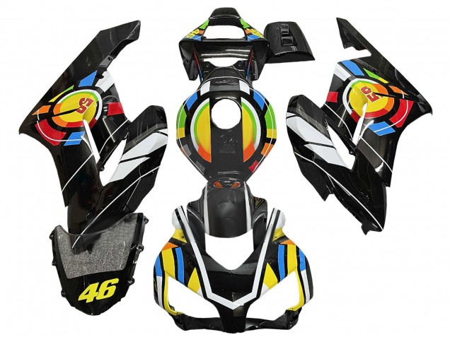 Honda CBR1000RR Motorrad Verkleidung 2004-2005 - Gelb Blau Rot Glanzendes Schwarz Farbrad 46