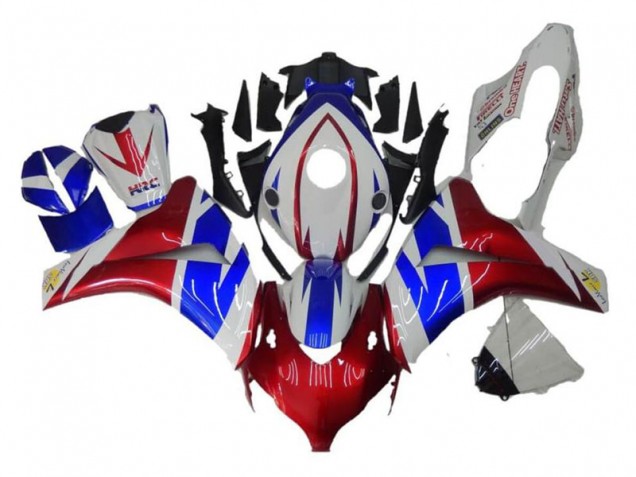 Honda CBR1000RR Motorrad Verkleidung 2008-2011 - Weiss Rot Blau