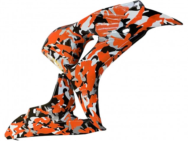 Honda CBR1000RR Motorrad Verkleidung 2006-2007 - Schwarz Orange Silber Camouflage