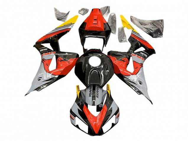 Honda CBR1000RR Motorrad Verkleidung 2006-2007 - Nardo Grau Rot Gelb Glanzendes Schwarz Red Bull Repsol HRC