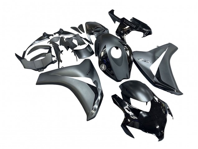 Honda CBR1000RR Motorrad Verkleidung 2008-2011 - Grau Glanzendes Schwarz