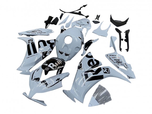 Honda CBR1000RR Motorrad Verkleidung 2012-2016 - Hellgrau Glanzendes Schwarz Red Bull