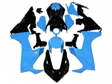 Honda CBR1000RR Motorrad Verkleidung 2017-2023 - Blau Glanzendes Schwarz