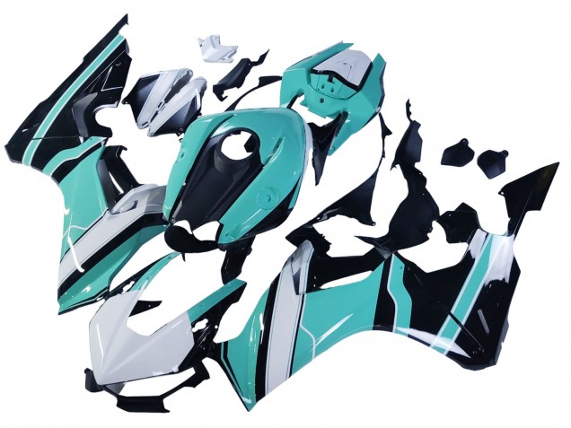 Honda CBR1000RR Motorrad Verkleidung 2017-2023 - Weiss Hellblau Glanzendes Schwarz
