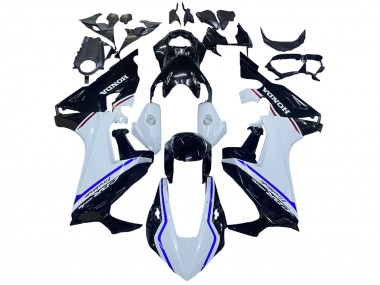Honda CBR1000RR Motorrad Verkleidung Kit 2017-2023 - Weiss Blau Glanzendes Schwarz