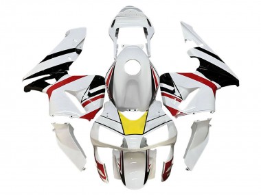 Honda CBR600RR Motorrad Verkleidung 2003-2004 - Weiss Rot Gelb Schwarz