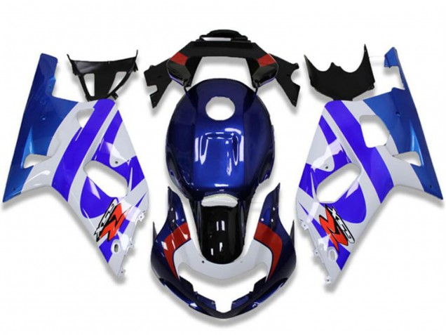 Suzuki GSXR 600/750 Motorrad Verkleidung 2001-2003 - Weiss Blau Rot Schwarz