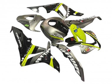 Honda CBR600RR Motorrad Verkleidung 2007-2008 - Grau Fluoreszierendes Gelb Hai