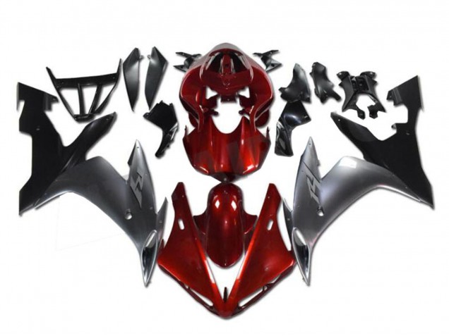 Yamaha YZF R1 Motorrad Verkleidung 2002-2003 - Rot Silber Schwarz