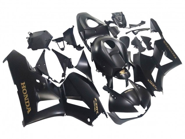 Honda CBR600RR Motorrad Verkleidung 2013-2023 - Matt Schwarz Gold Aufkleber
