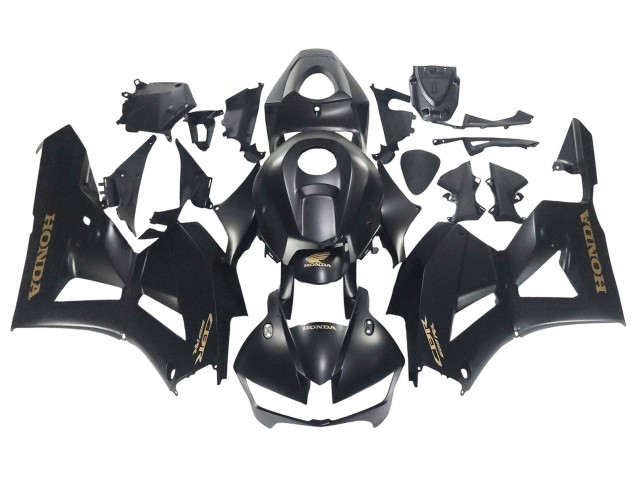 Honda CBR600RR Motorrad Verkleidung 2013-2023 - Matt Schwarz Gold Aufkleber