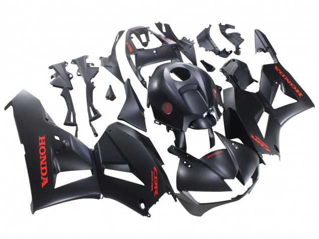 Honda CBR600RR Motorrad Verkleidung 2013-2023 - Matt Schwarz Rot Aufkleber