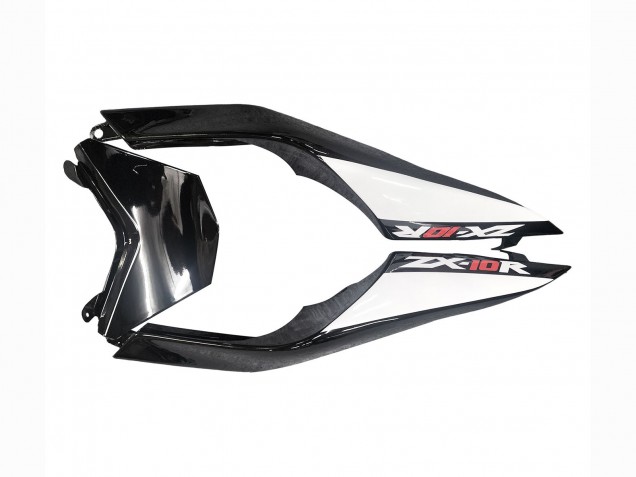 Kawasaki ZX10R Motorrad Verkleidung 2008-2010 - Glanzendes Schwarz Weiss Grun Monster Elf