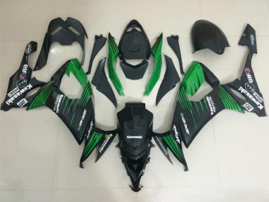 Kawasaki ZX10R Motorrad Verkleidung 2008-2010 - Matt Schwarz Grun
