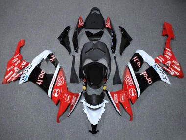 Kawasaki ZX10R Motorrad Verkleidung 2008-2010 - Rot Weiss Schwarz Cloud Aruba.it