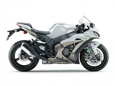 Kawasaki ZX10R Motorrad Verkleidung 2016-2020 - Perl Weiss Grun