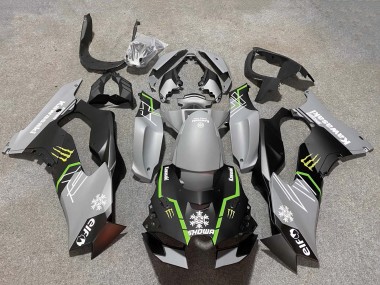 Kawasaki ZX10R Motorrad Verkleidung 2021-2025 - Grau Matt Schwarz Grun Weiss Elf Schnee Monster